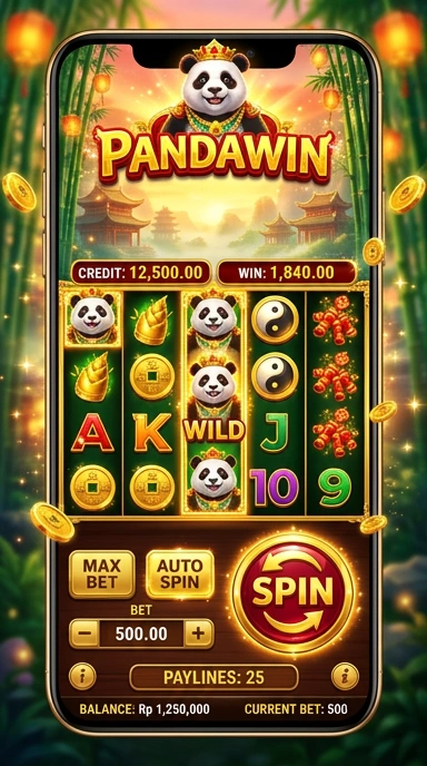 Tampilan beranda pusat unduh pandawin di perangkat Android.